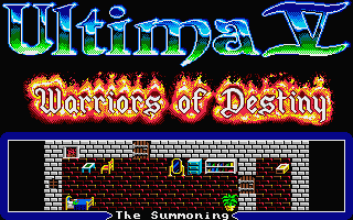 Ultima V: Warriors Of Destiny title screen for Atari ST